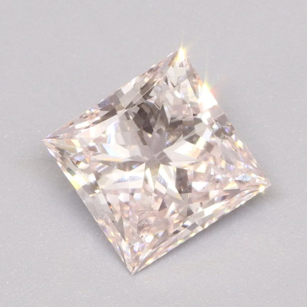 1.01ct PRINCESS Fancy Pink VS1 Coloured Lab diamond