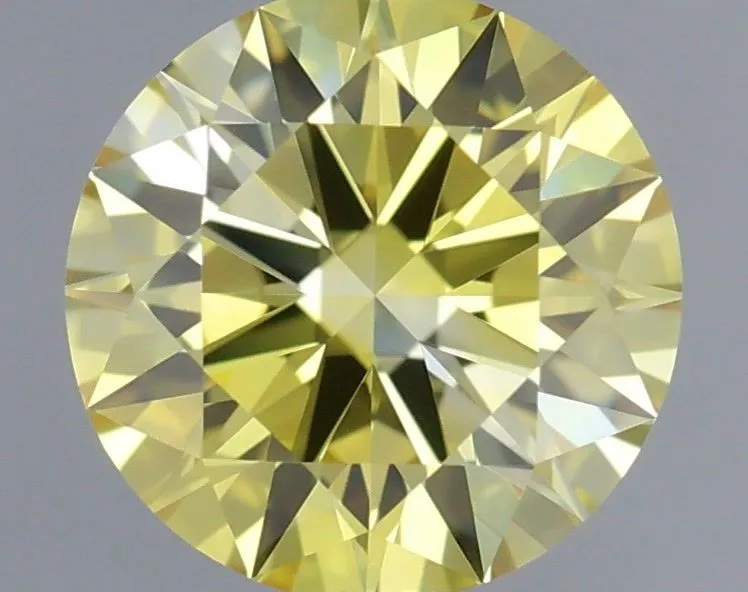 0.49ct ROUND Fancy Intense Yellow VVS1 Coloured Lab diamond