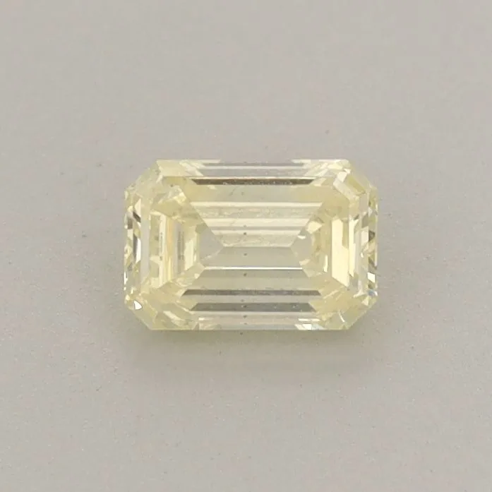 0.34ct EMERALD Fancy Light Yellow VS2 Coloured Lab diamond