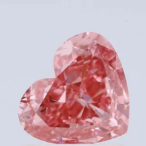 1.01ct HEART Fancy Vivid Pink VS2 Coloured Lab diamond