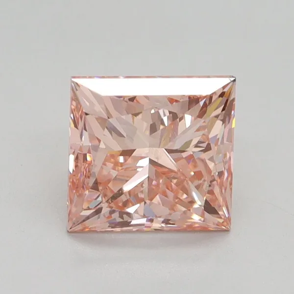 2ct PRINCESS Fancy Intense Pink SI1 Coloured Lab diamond