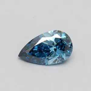 0.52ct PEAR Fancy Vivid Blue VS1 Coloured Lab diamond