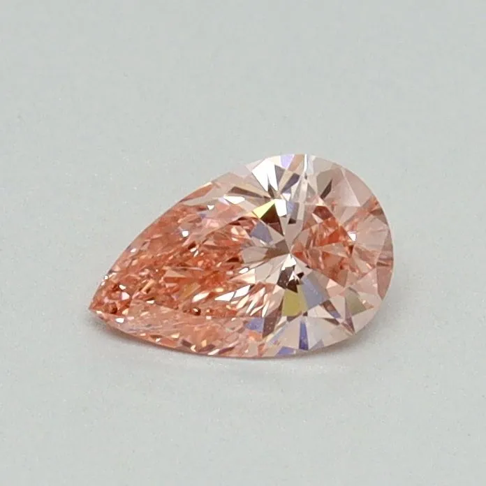 0.30ct PEAR Fancy Vivid Pink SI1 Coloured Lab diamond