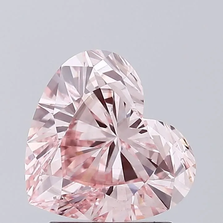 1.61ct HEART Fancy Intense Pink VS2 Coloured Lab diamond
