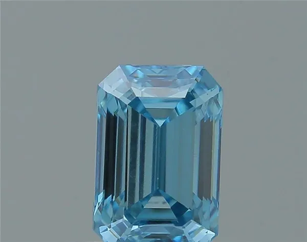 0.59ct EMERALD Fancy Intense Blue VS1 Coloured Lab diamond