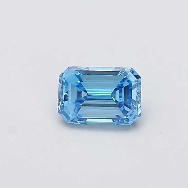 1.00ct EMERALD Fancy Vivid Blue VS1 Coloured Lab diamond