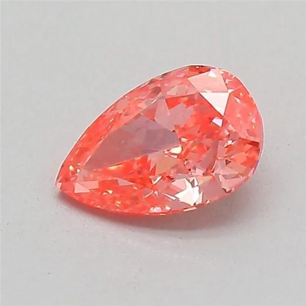 0.50ct PEAR Fancy Vivid Pink VS1 Coloured Lab diamond