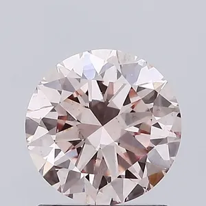 1.04ct ROUND Fancy Pink VS2 Coloured Lab diamond