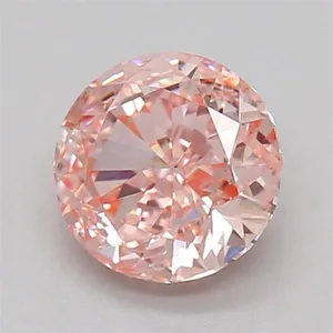 0.61ct ROUND Fancy Intense Pink VVS2 Coloured Lab diamond