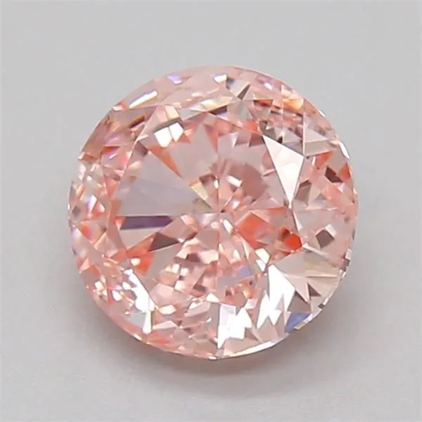 0.61ct ROUND Fancy Intense Pink VVS2 Coloured Lab diamond