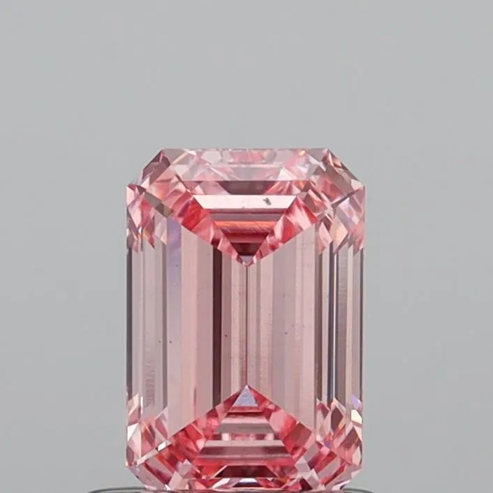 1.01ct EMERALD Fancy Vivid Pink VS1 Coloured Lab diamond