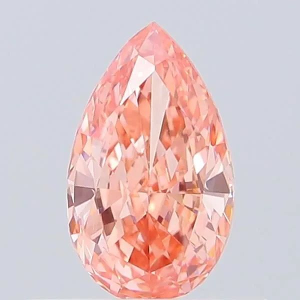 0.56ct PEAR Fancy Vivid Pink VVS2 Coloured Lab diamond