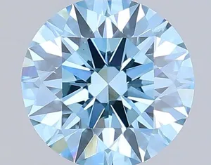 0.73ct ROUND Fancy Vivid Blue VVS2 Coloured Lab diamond
