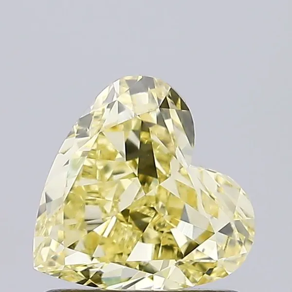 1.02ct HEART Fancy Yellow VVS2 Coloured Lab diamond