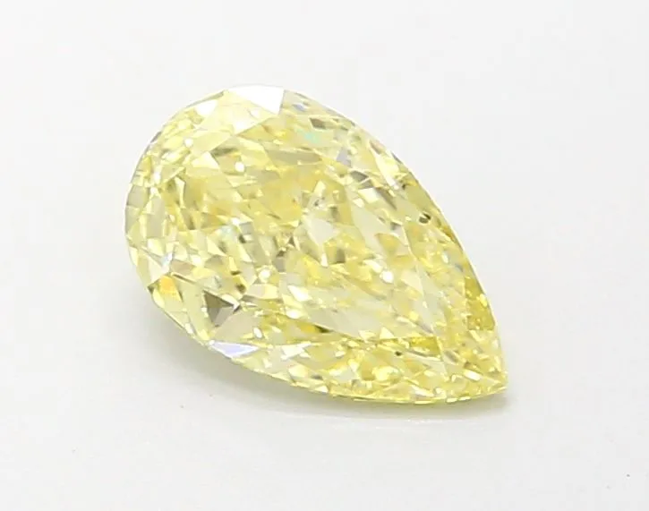 0.71ct PEAR Fancy Yellow VS2 Coloured Lab diamond