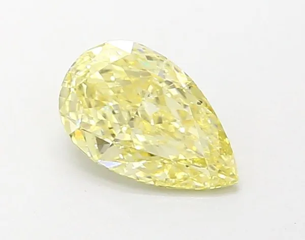 0.71ct PEAR Fancy Yellow VS2 Coloured Lab diamond