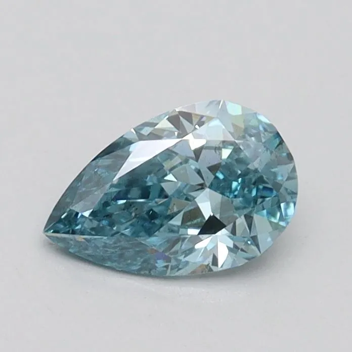 0.50ct PEAR Fancy Vivid Blue VS2 Coloured Lab diamond