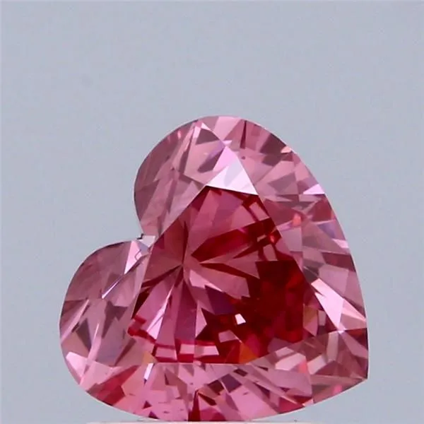 1.51ct HEART Fancy Vivid Pink VS1 Coloured Lab diamond