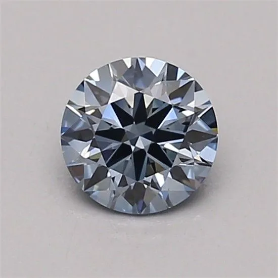 0.48ct ROUND Fancy Vivid Blue FL Coloured Lab diamond