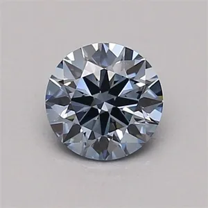 0.48ct ROUND Fancy Vivid Blue FL Coloured Lab diamond
