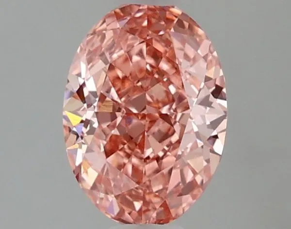 1.03ct OVAL Fancy Vivid Pink VVS2 Coloured Lab diamond