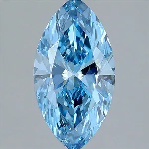 2.04ct MARQUISE Fancy Vivid Blue VVS2 Coloured Lab diamond