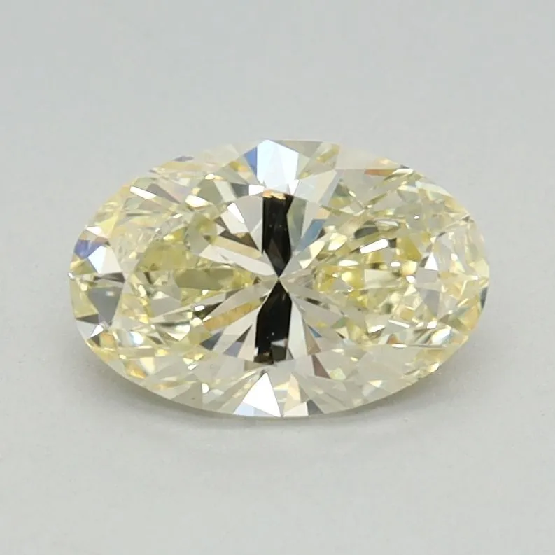 0.68ct OVAL Fancy Light Yellow VS1 Coloured Lab diamond