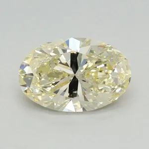 0.68ct OVAL Fancy Light Yellow VS1 Coloured Lab diamond