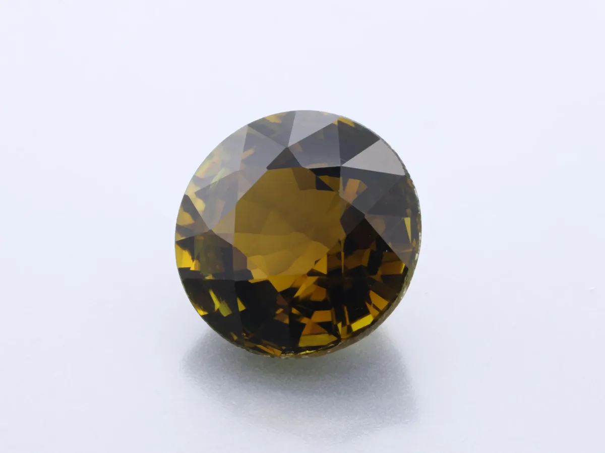 2.7ct Orange Tourmaline, Round gemstone