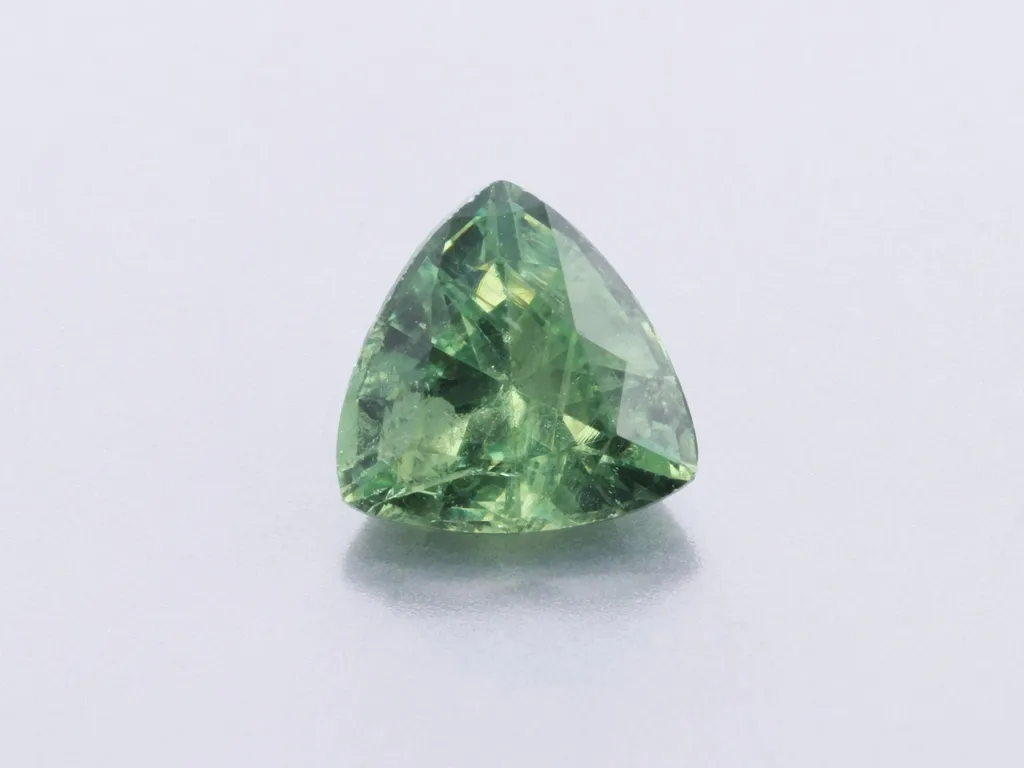 0.38ct Green Garnet, Trilliant gemstone