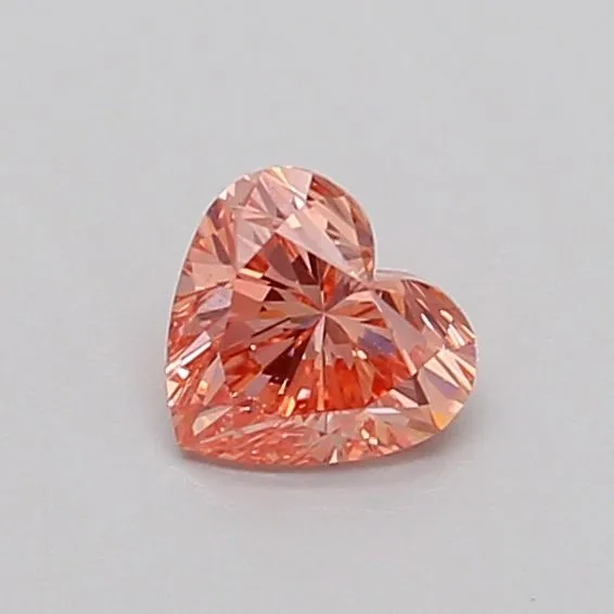 0.39ct HEART Fancy Intense Pink VS2 Coloured Lab diamond