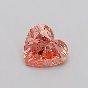 0.39ct HEART Fancy Intense Pink VS2 Coloured Lab diamond