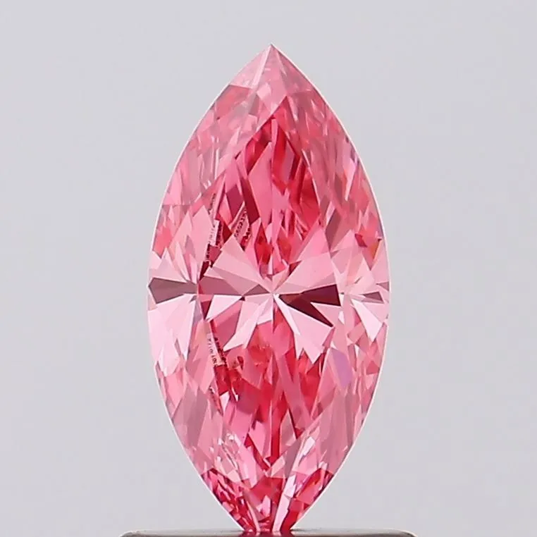 0.79ct MARQUISE Fancy Vivid Pink VVS2 Coloured Lab diamond