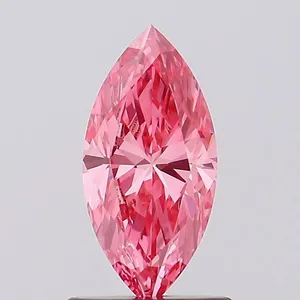 0.79ct MARQUISE Fancy Vivid Pink VVS2 Coloured Lab diamond