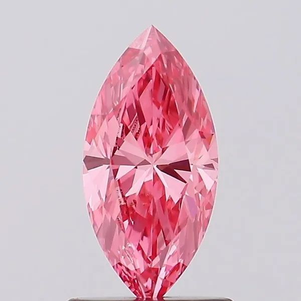 0.79ct MARQUISE Fancy Vivid Pink VVS2 Coloured Lab diamond