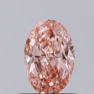 1ct OVAL Fancy Vivid Pink VS1 Coloured Lab diamond