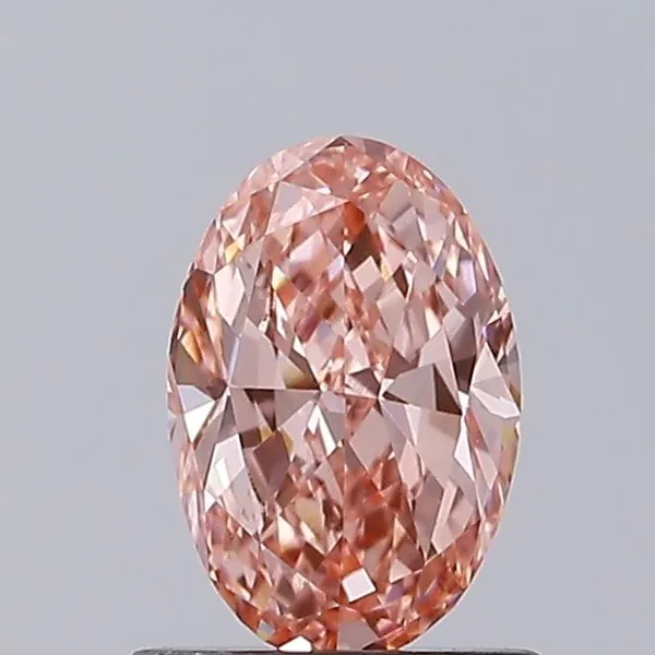 1ct OVAL Fancy Vivid Pink VS1 Coloured Lab diamond