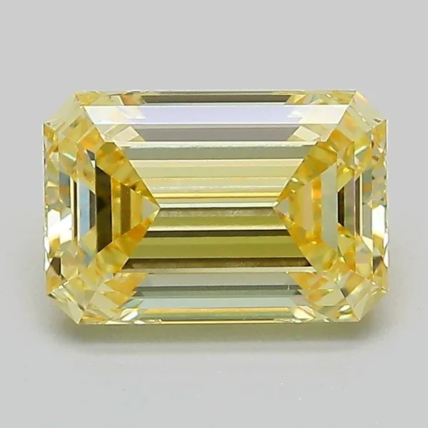 0.9ct OVAL Fancy Vivid Yellow VVS2 Coloured Lab diamond
