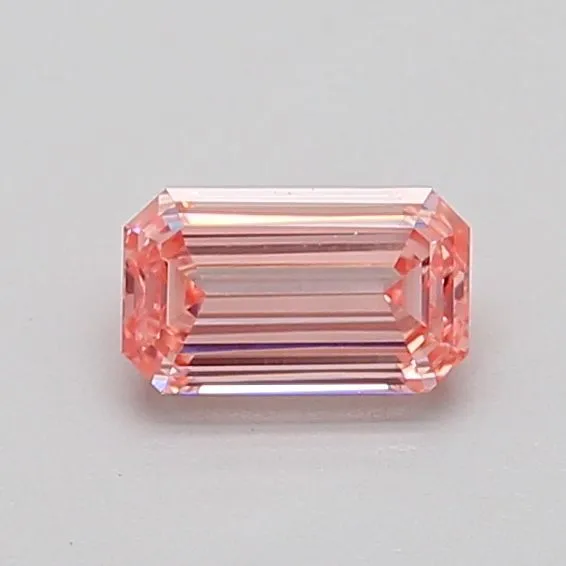 0.51ct EMERALD Fancy Intense Pink VVS2 Coloured Lab diamond