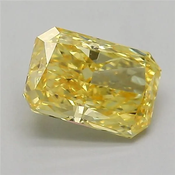 1.01ct RADIANT Fancy Vivid Yellow VVS2 Coloured Lab diamond