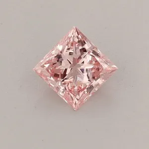 0.34ct PRINCESS Fancy Intense Pink VS1 Coloured Lab diamond