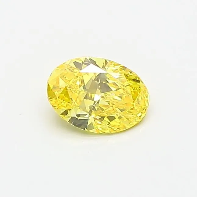 0.43ct OVAL Fancy Vivid Yellow VVS1 Coloured Lab diamond