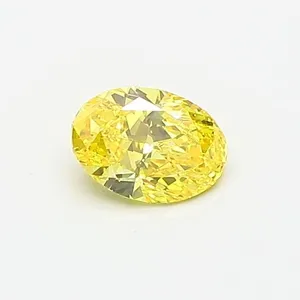 0.43ct OVAL Fancy Vivid Yellow VVS1 Coloured Lab diamond