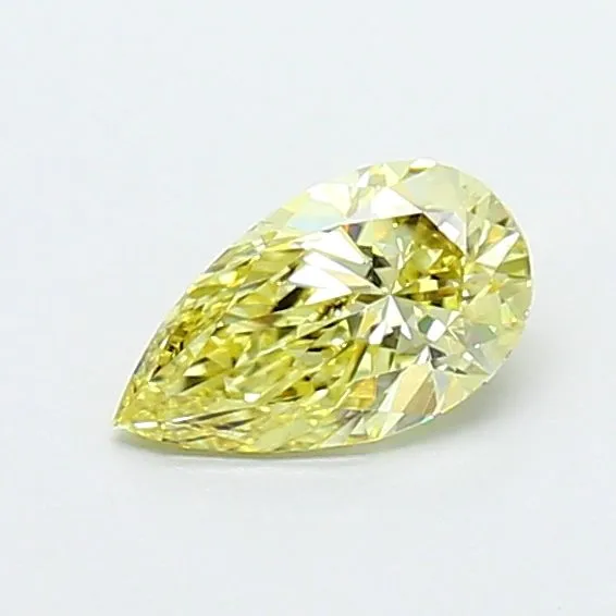 0.47ct PEAR Fancy Intense Yellow VS2 Coloured Lab diamond