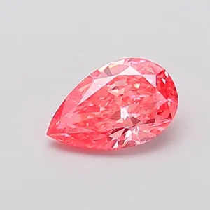0.79ct PEAR Fancy Vivid Pink VS1 Coloured Lab diamond