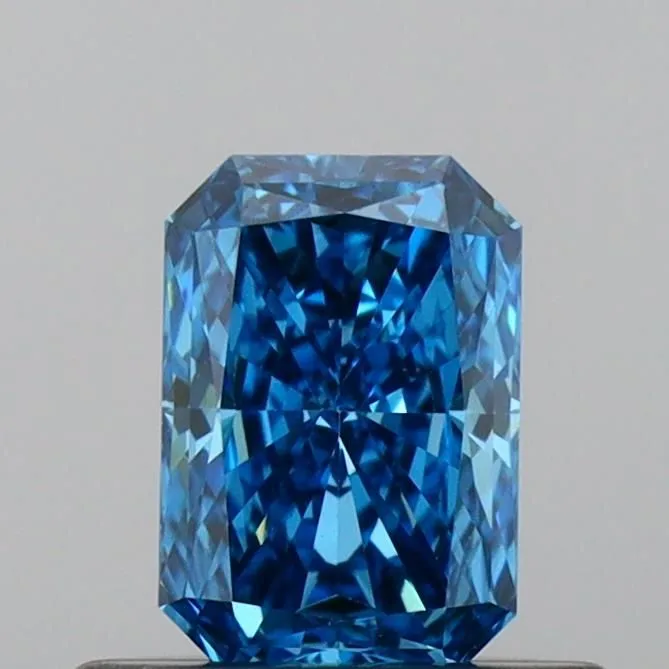 0.45ct RADIANT Fancy Vivid Blue VVS2 Coloured Lab diamond