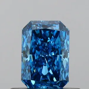 0.45ct RADIANT Fancy Vivid Blue VVS2 Coloured Lab diamond