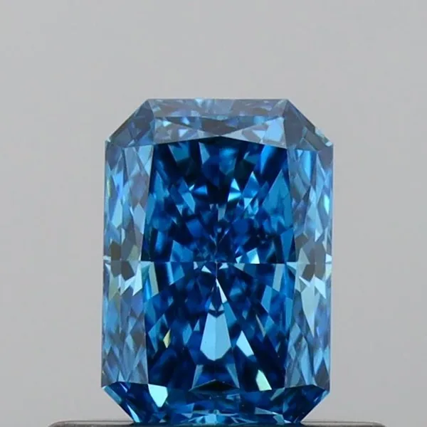 0.45ct RADIANT Fancy Vivid Blue VVS2 Coloured Lab diamond