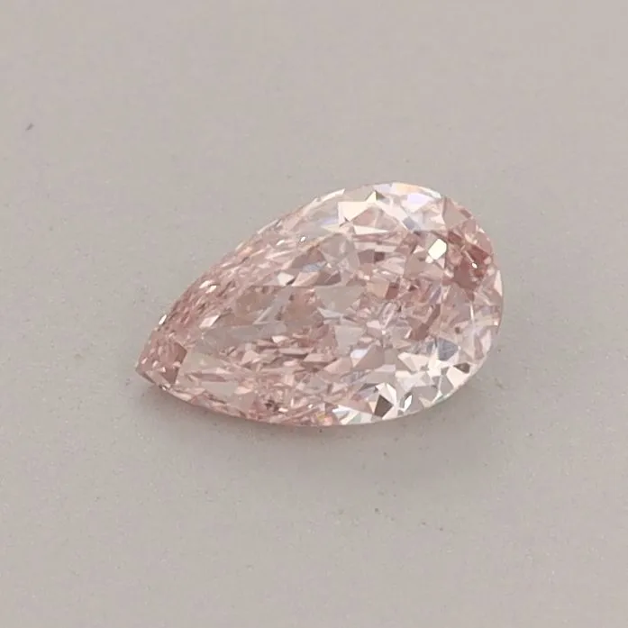 0.33ct PEAR Fancy Intense Pink VS2 Coloured Lab diamond