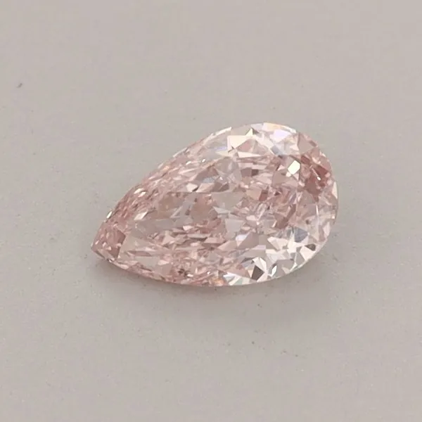 0.33ct PEAR Fancy Intense Pink VS2 Coloured Lab diamond